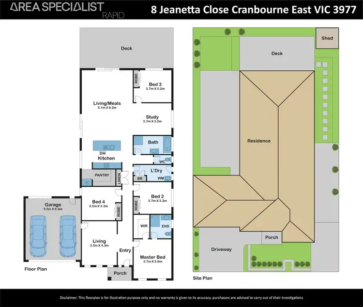 Floorplan of Homely house listing, 8 Jeanetta Close, Cranbourne East VIC 3977