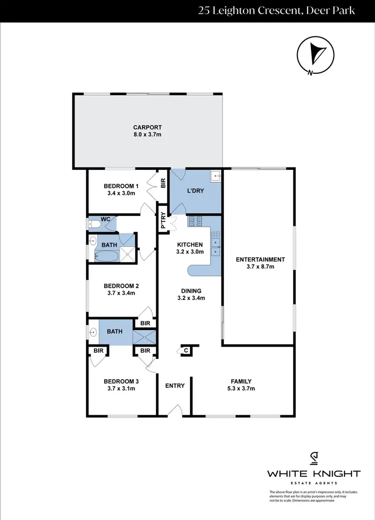 Floorplan of Homely house listing, 25 Leighton Crescent, Deer Park VIC 3023
