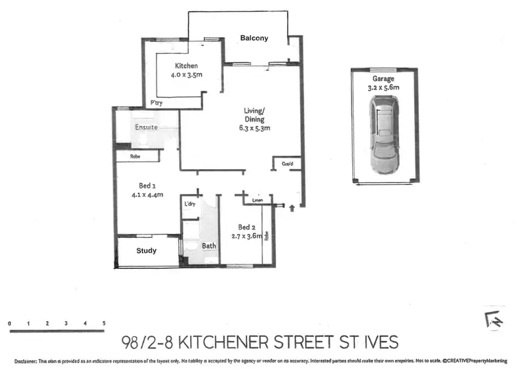 Floorplan of Homely apartment listing, 98/2-8 Kitchener Street, St Ives NSW 2075