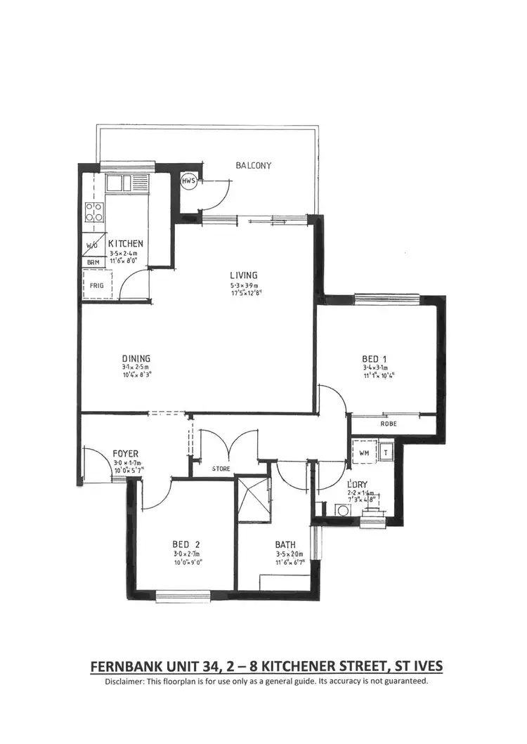 Floorplan of Homely unit listing, 34/2-8 Kitchener Street, St Ives NSW 2075