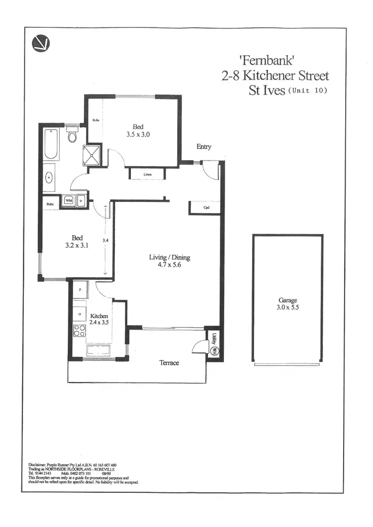Floorplan of Homely apartment listing, 10/2-8 Kitchener Street, St Ives NSW 2075