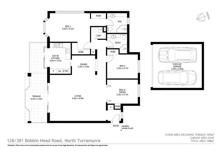 Floorplan of Homely apartment listing, 128/381 Bobbin Head Road, North Turramurra NSW 2074