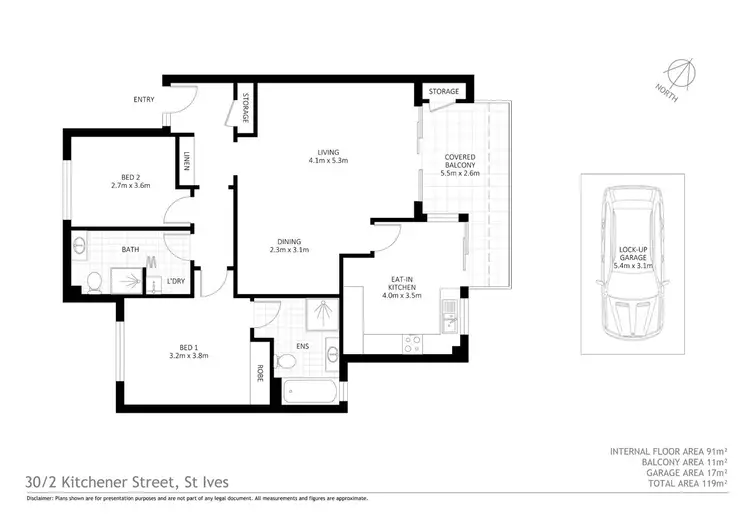 Floorplan of Homely apartment listing, 30/2-8 Kitchener Street, St Ives NSW 2075