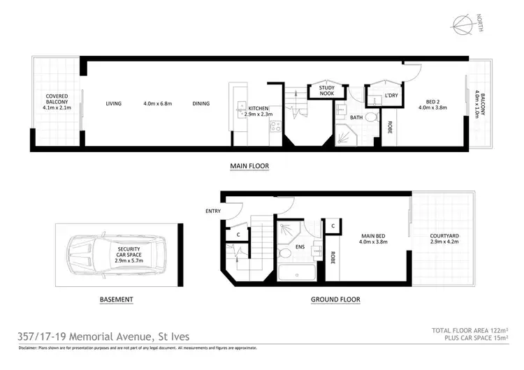 Floorplan of Homely apartment listing, 357/17-19 Memorial Ave, St Ives NSW 2075