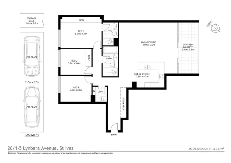 Floorplan of Homely apartment listing, 26/1-5 Lynbara Avenue, St Ives NSW 2075