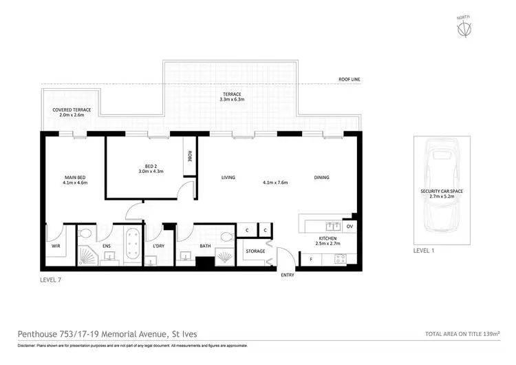 Floorplan of Homely apartment listing, Penthouse 753/17-19 Memorial Ave, St Ives NSW 2075