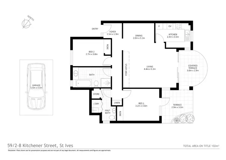 Floorplan of Homely apartment listing, 59/2 Kitchener Street, St Ives NSW 2075