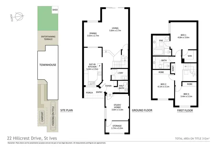 Floorplan of Homely townhouse listing, 22 Hillcrest Drive, St Ives NSW 2075