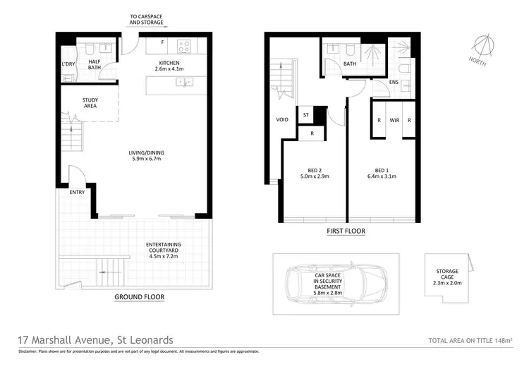 Floorplan of Homely townhouse listing, 17 Marshall Avenue, St Leonards NSW 2065