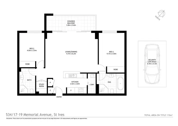 Floorplan of Homely apartment listing, 534/17-19 Memorial Avenue (Block C), St Ives NSW 2075