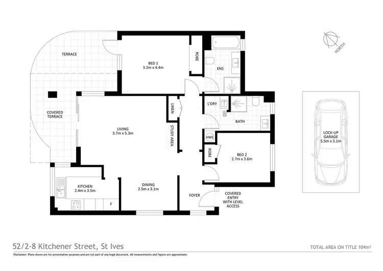 Floorplan of Homely apartment listing, 52/2-8 Kitchener Street, St Ives NSW 2075