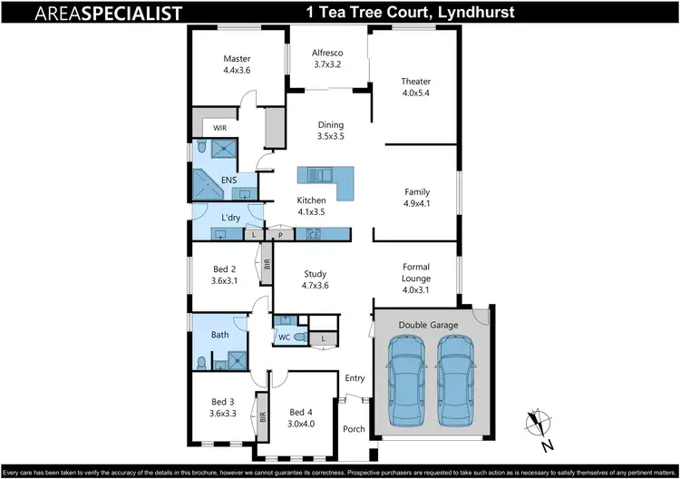 Floorplan of Homely house listing, 1 Tea Tree Court, Lyndhurst VIC 3975