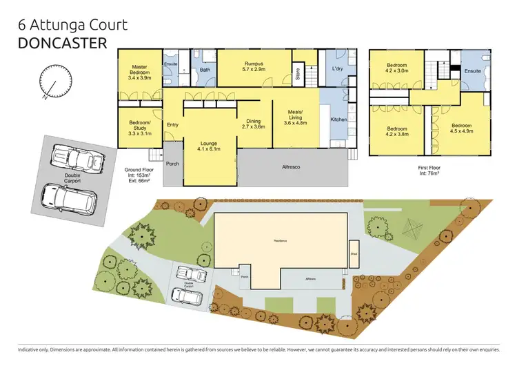 Floorplan of Homely house listing, 6 Attunga Court, Doncaster VIC 3108