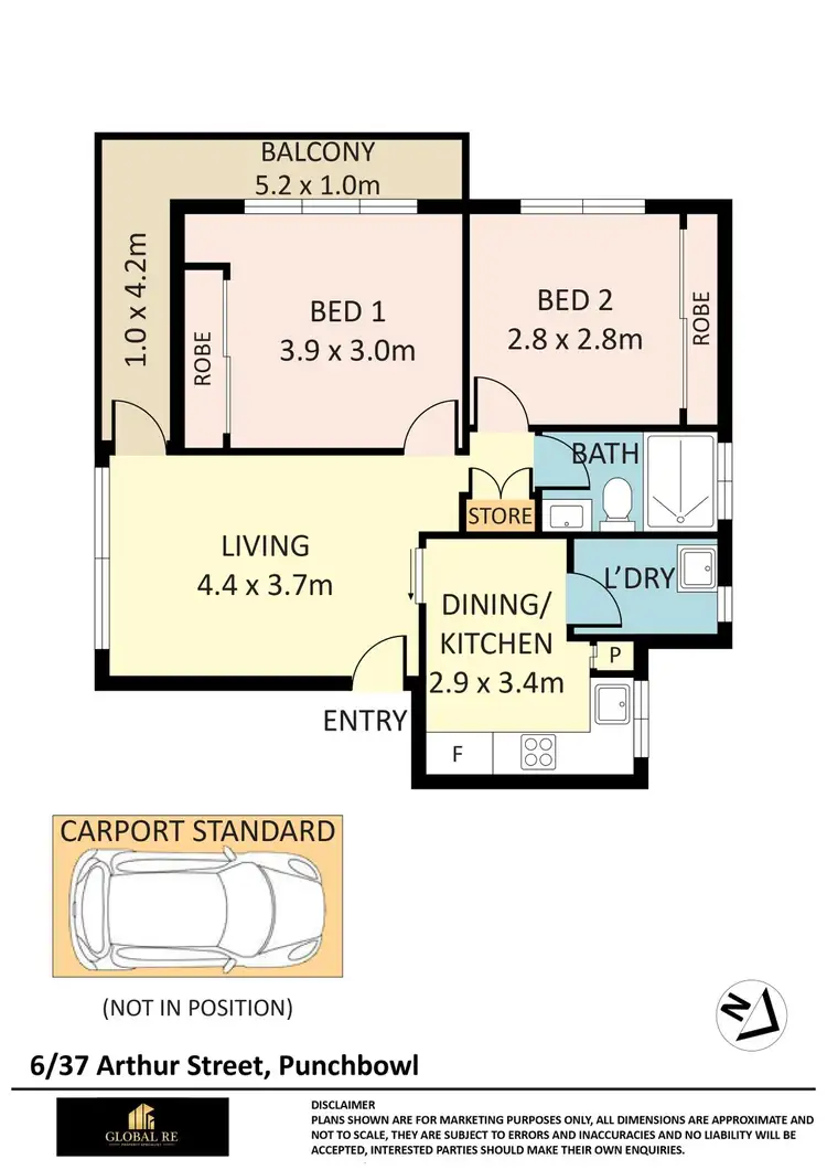 Floorplan of Homely unit listing, 6/37 Arthur Street, Punchbowl NSW 2196