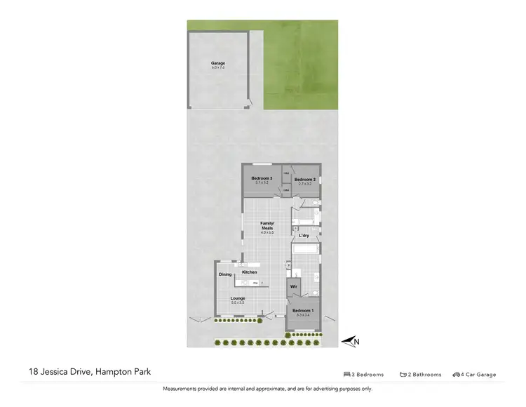 Floorplan of Homely house listing, 18 Jessica Drive, Hampton Park VIC 3976