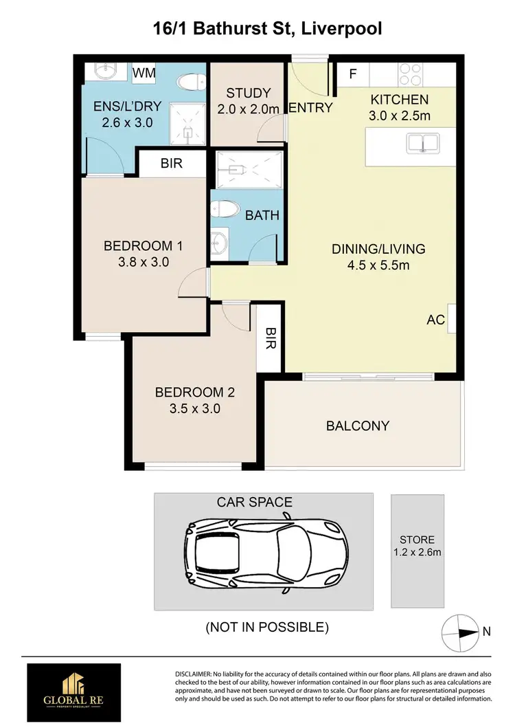 Floorplan of Homely apartment listing, 16/1 Bathurst Street, Liverpool NSW 2170