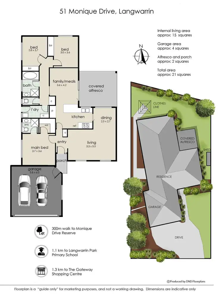 Floorplan of Homely house listing, 51 Monique Drive, Langwarrin VIC 3910