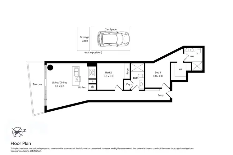 Floorplan of Homely apartment listing, 1908/38 Albert Road, South Melbourne VIC 3205
