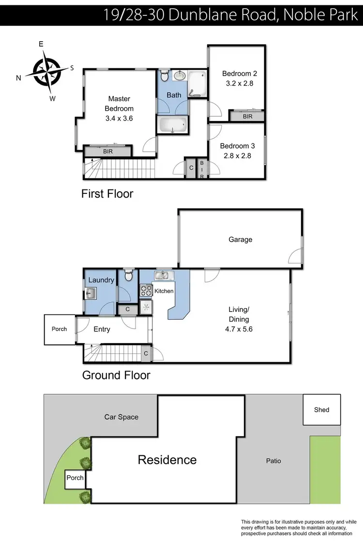 Floorplan of Homely townhouse listing, 19/28-30 Dunblane Road, Noble Park VIC 3174