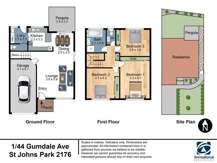 Floorplan of Homely townhouse listing, 1/44 Gumdale Avenue, St Johns Park NSW 2176