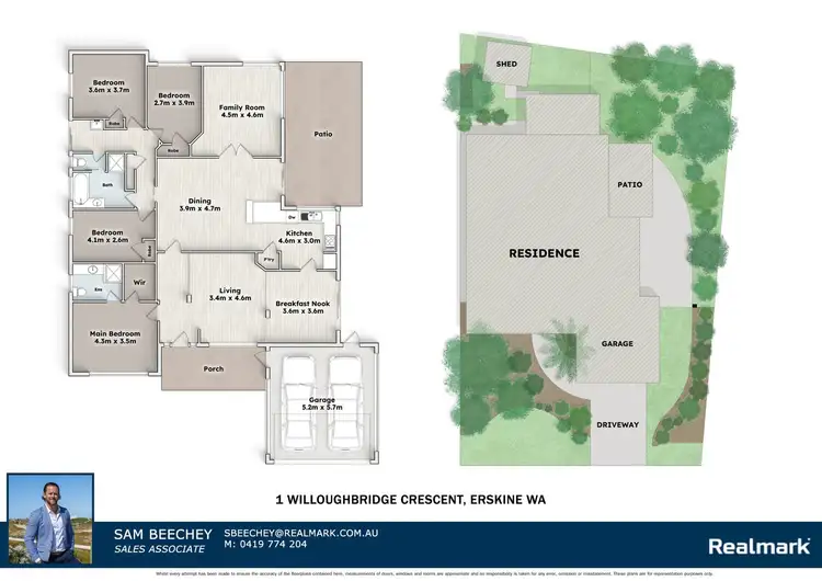 Floorplan of Homely house listing, 1 Willoughbridge Crescent, Erskine WA 6210