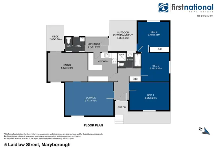 Floorplan of Homely house listing, 5 Laidlaw Street, Maryborough VIC 3465