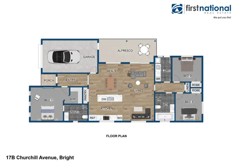 Floorplan of Homely house listing, 17B Churchill Avenue, Bright VIC 3741