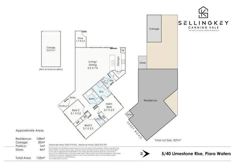 Floorplan of Homely unit listing, 5/40 Limestone Rise, Piara Waters WA 6112
