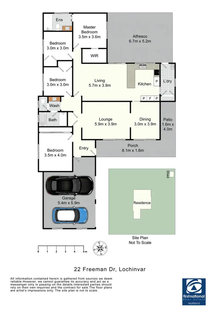 Floorplan of Homely house listing, 22 Freeman Drive, Lochinvar NSW 2321