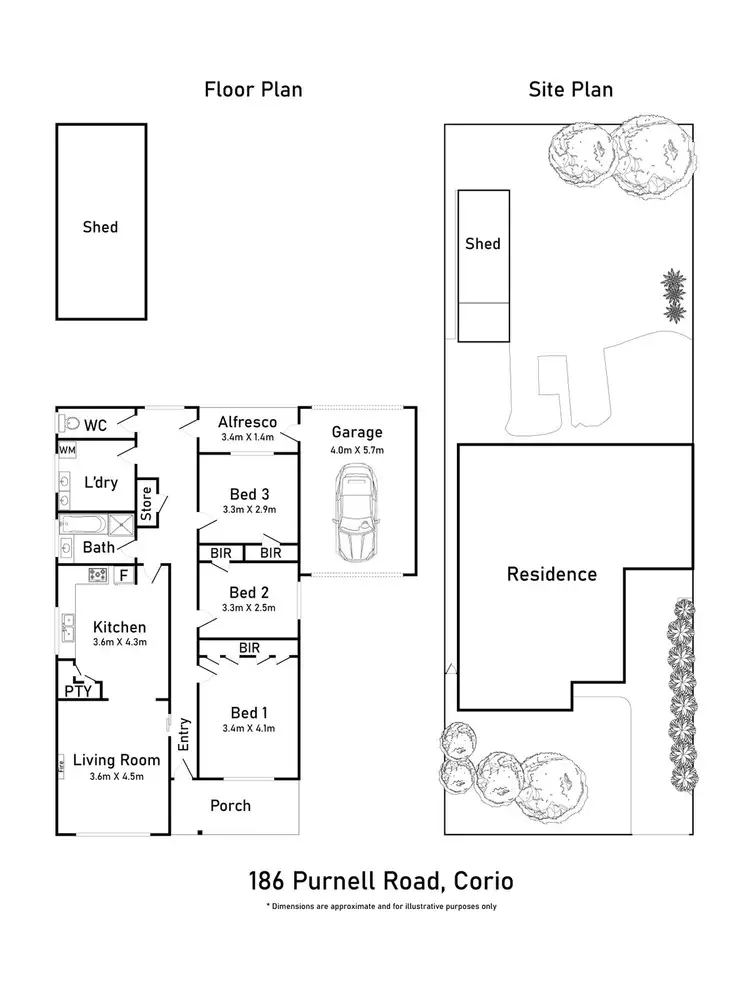 Floorplan of Homely house listing, 186 Purnell Road, Corio VIC 3214