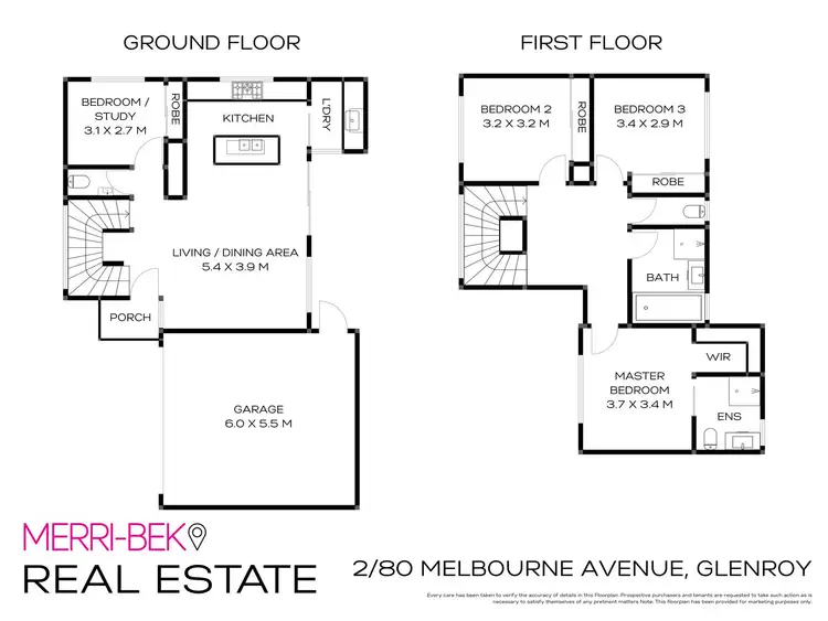 Floorplan of Homely townhouse listing, 2/80 Melbourne Avenue, Glenroy VIC 3046