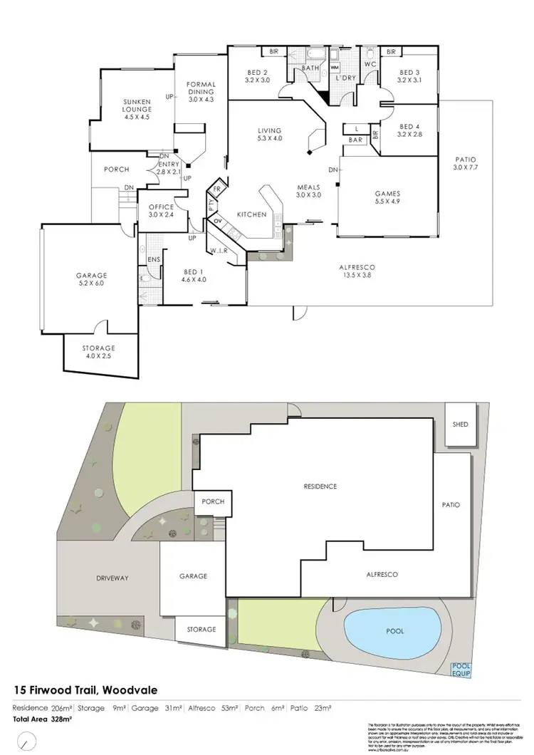 Floorplan of Homely house listing, 15 Firwood Trail, Woodvale WA 6026