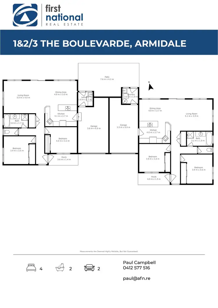 Floorplan of Homely house listing, 1 & 2/3 The Boulevarde, Armidale NSW 2350