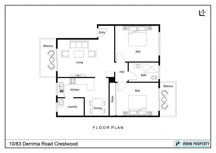 Floorplan of Homely unit listing, 10/83 Derrima Road, Crestwood NSW 2620