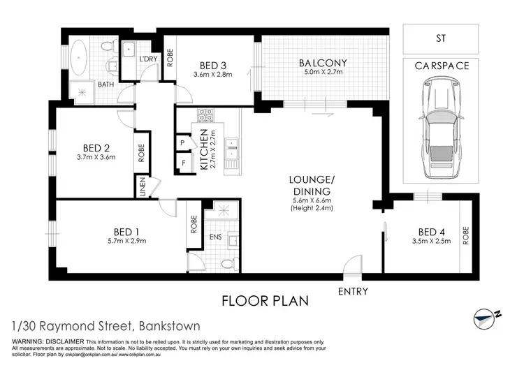 Floorplan of Homely apartment listing, 1/30 Raymond Street, Bankstown NSW 2200