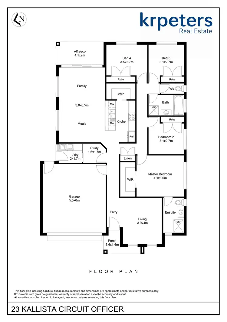 Floorplan of Homely house listing, 23 Kallista Circuit, Officer VIC 3809