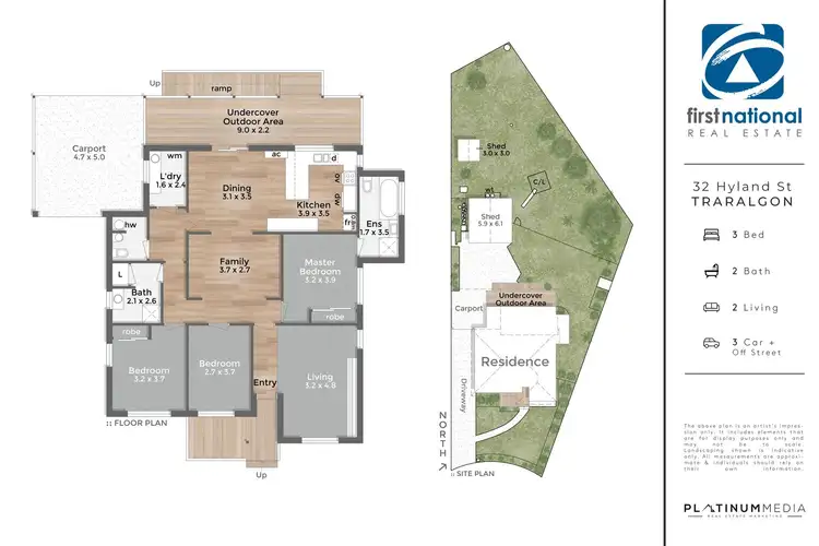Floorplan of Homely house listing, 32 Hyland Street, Traralgon VIC 3844