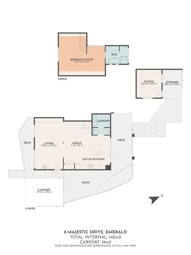 Floorplan of Homely house listing, 8 Majestic Drive, Emerald VIC 3782