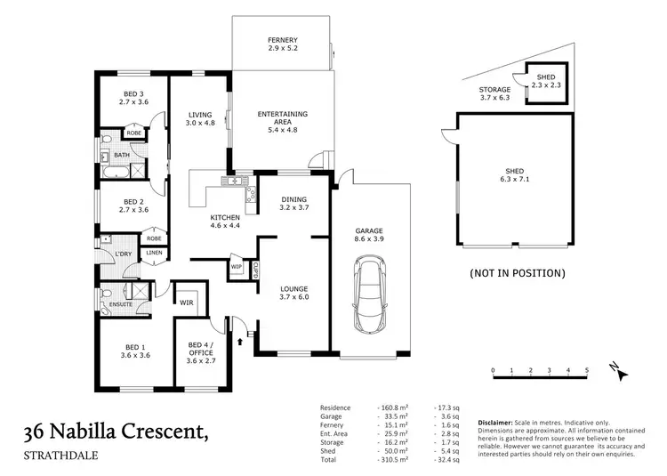 Floorplan of Homely house listing, 36 Nabilla Crescent, Strathdale VIC 3550