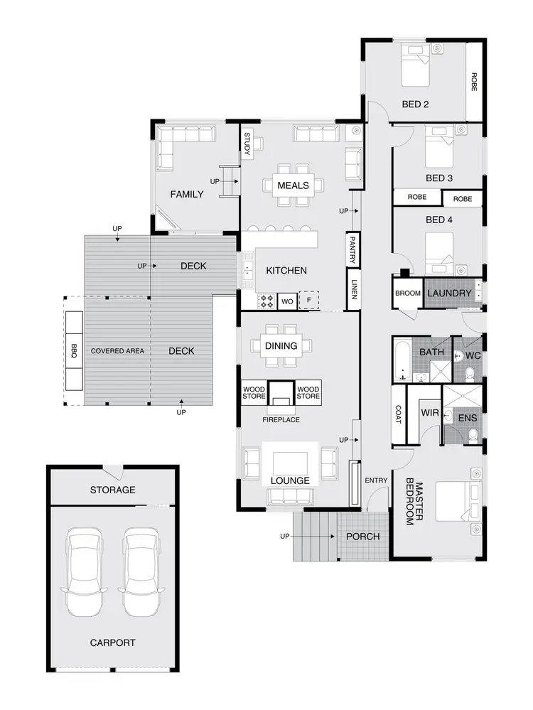 Floorplan of Homely house listing, 3 Jenks Place, Evatt ACT 2617