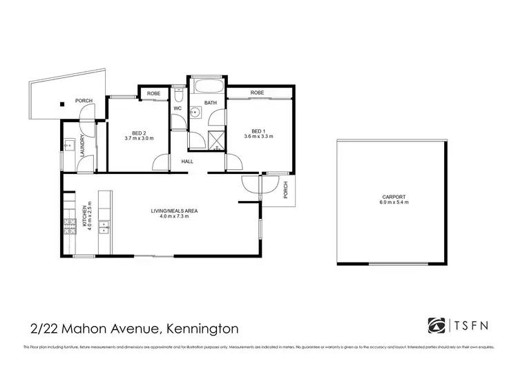 Floorplan of Homely house listing, 2/22 Mahon Avenue, Kennington VIC 3550
