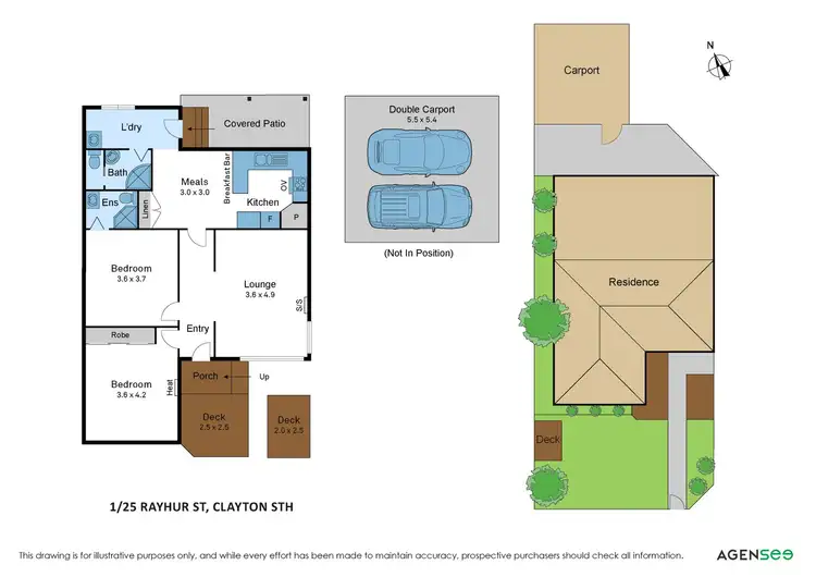 Floorplan of Homely house listing, 1/25 Rayhur Street, Clayton South VIC 3169