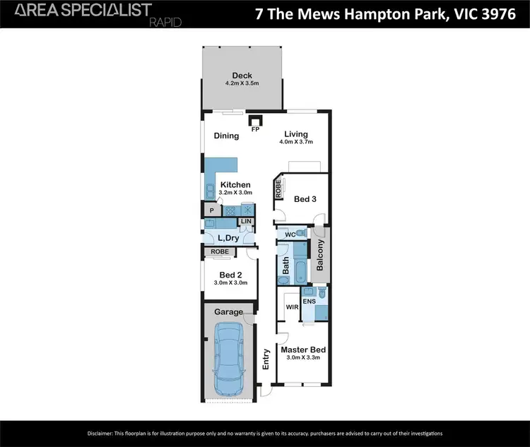Floorplan of Homely house listing, 7 The Mews, Hampton Park VIC 3976
