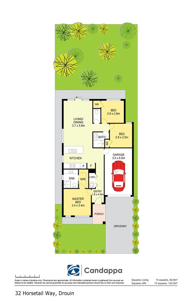 Floorplan of Homely house listing, 32 Horsetail Way, Drouin VIC 3818