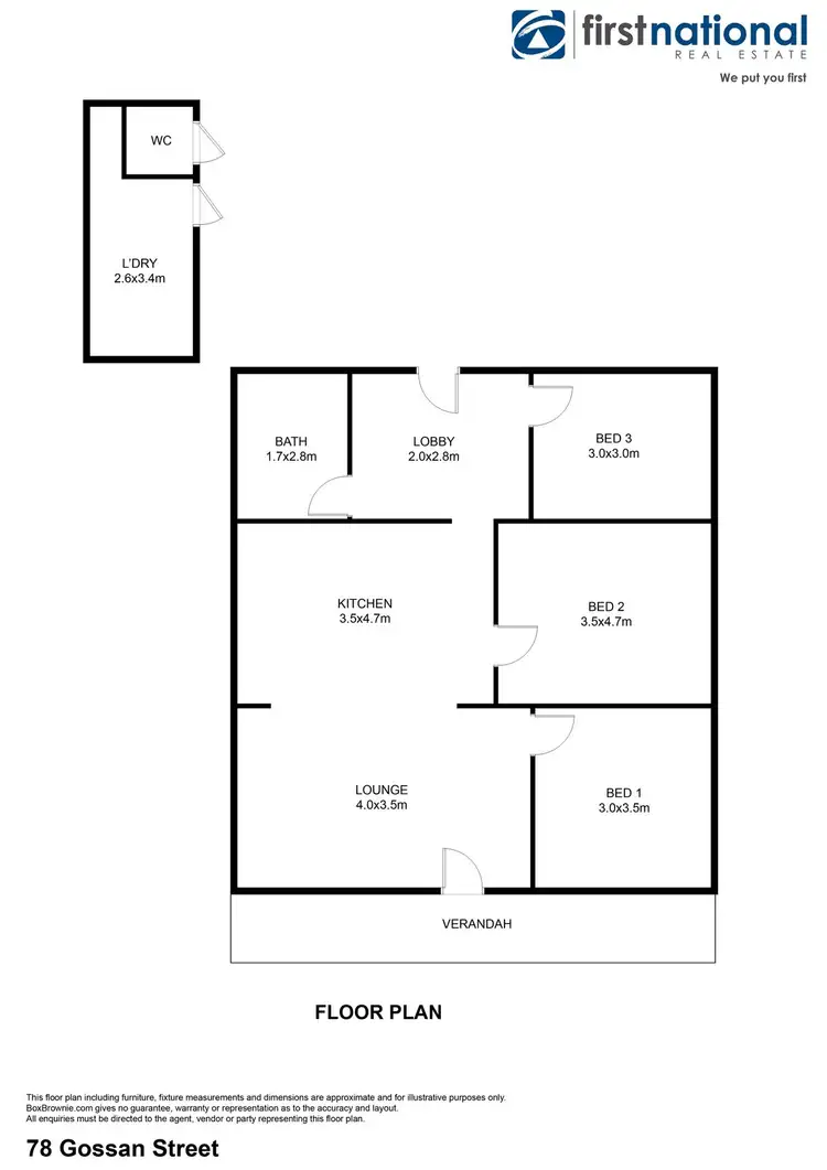 Floorplan of Homely house listing, 78 Gossan Street, Broken Hill NSW 2880