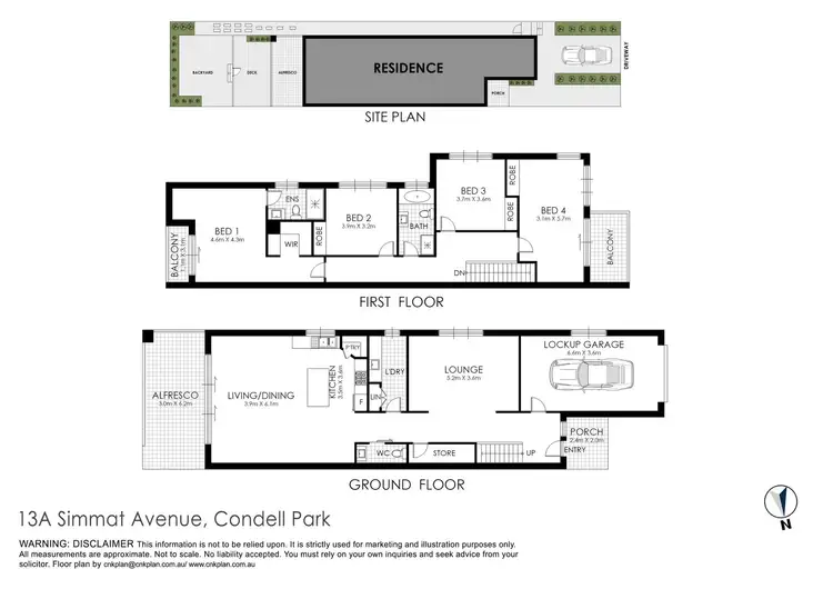 Floorplan of Homely semi-detached listing, 13A Simmat Avenue, Condell Park NSW 2200