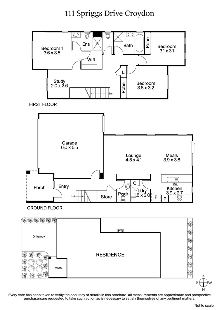 Floorplan of Homely townhouse listing, 111 Spriggs Drive, Croydon VIC 3136