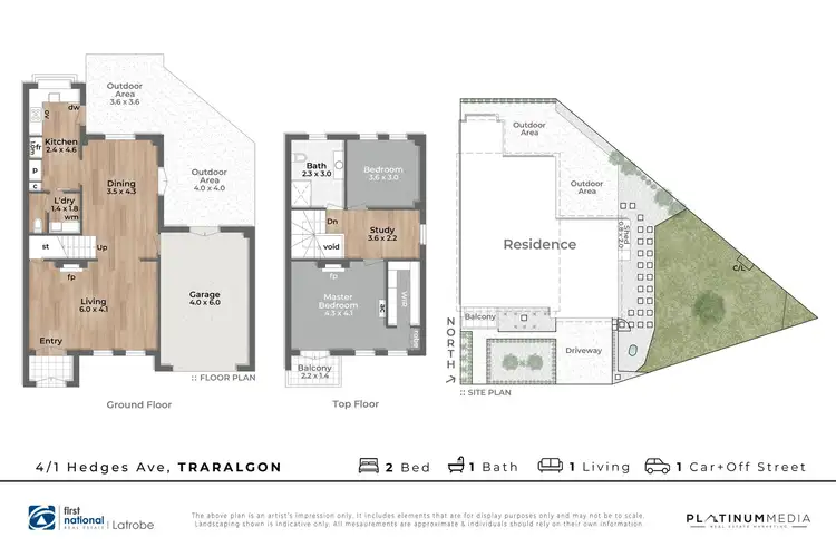 Floorplan of Homely townhouse listing, 4/1 Hedges Avenue, Traralgon VIC 3844