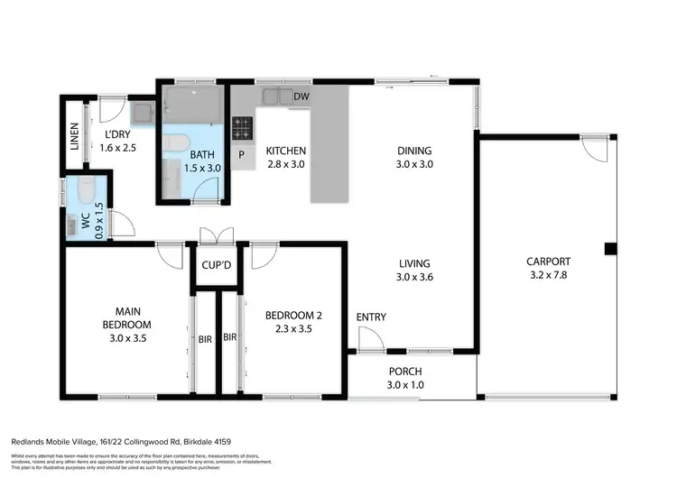 Floorplan of Homely townhouse listing, 162/22-28 Collingwood Road, Birkdale QLD 4159