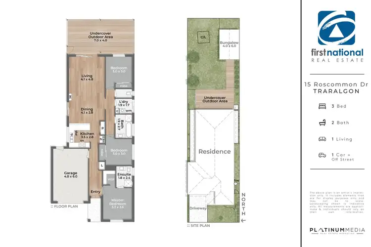 Floorplan of Homely house listing, 15 Roscommon Drive, Traralgon VIC 3844